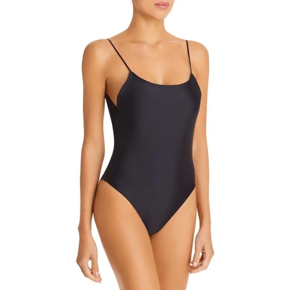 JADE swim Womens Black Cheeky Lined One-Piece Swimsuit Swimsuit XS bathingsuit